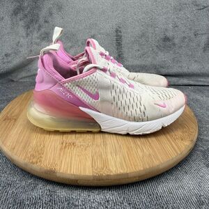Nike Air Max 270 Shoes Girls Size 4Y Pink White Mesh Running Sneakers FZ4116-100